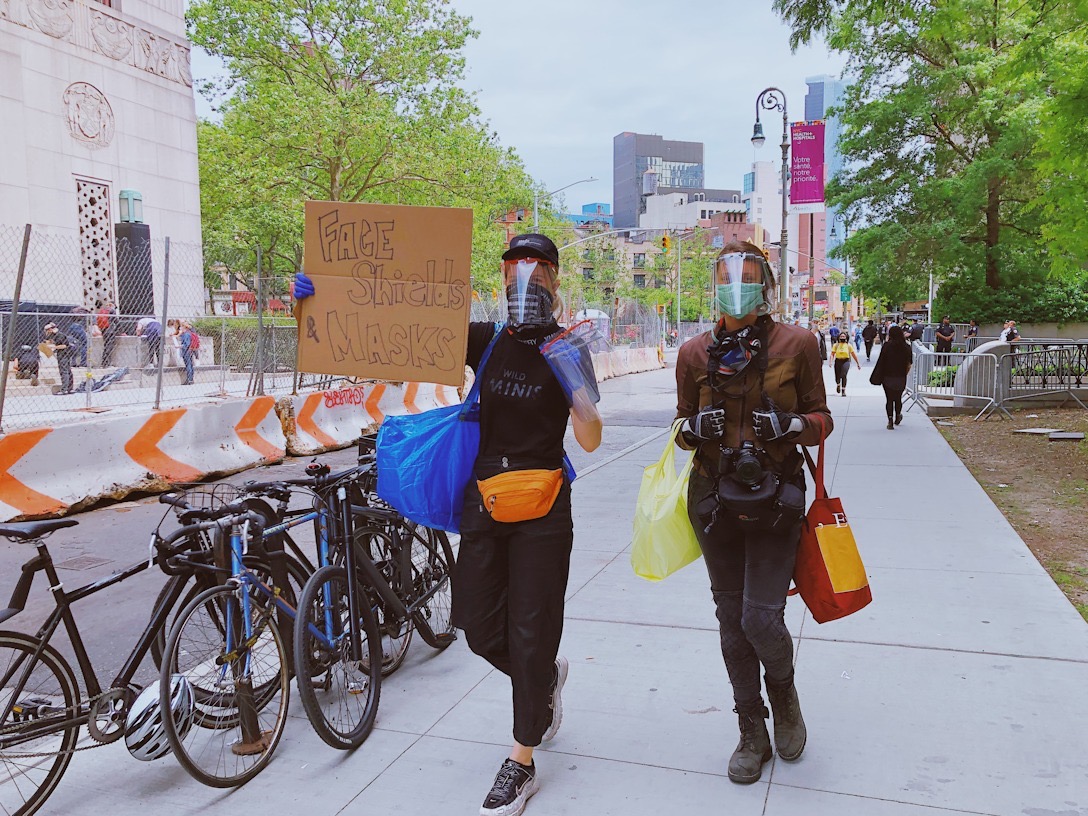 PPE handed out in New York City.